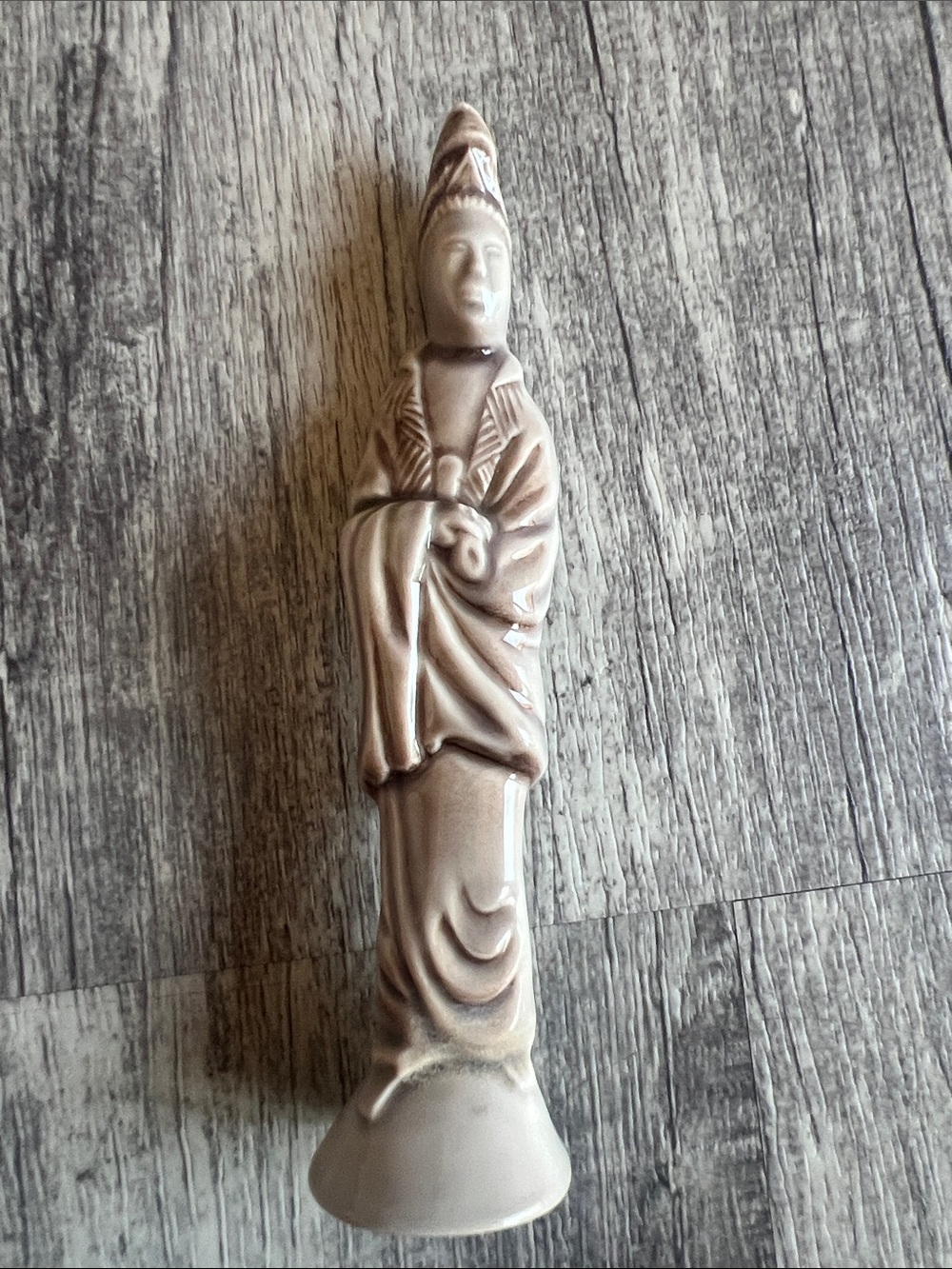 Vintage 6" Chinese Guanyin White Porcelain Figurine Goddess of Mercy
